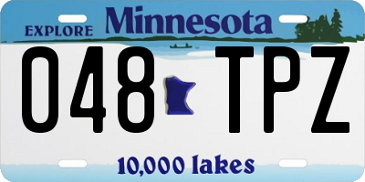 MN license plate 048TPZ