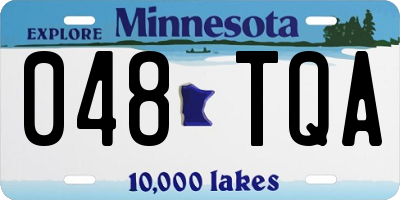 MN license plate 048TQA