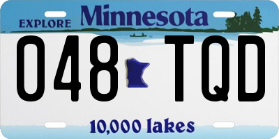 MN license plate 048TQD