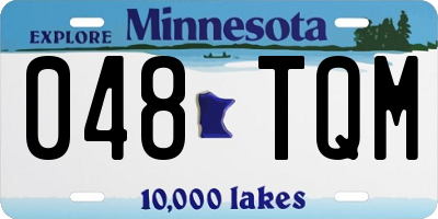 MN license plate 048TQM