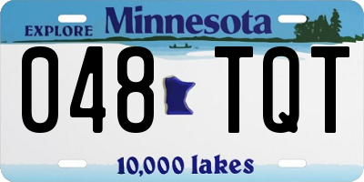 MN license plate 048TQT