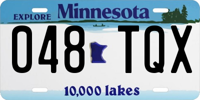 MN license plate 048TQX