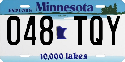 MN license plate 048TQY