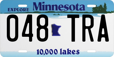 MN license plate 048TRA