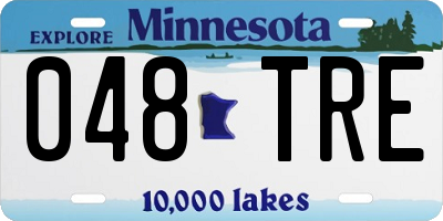 MN license plate 048TRE