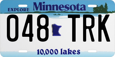 MN license plate 048TRK