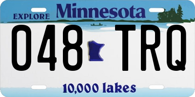 MN license plate 048TRQ