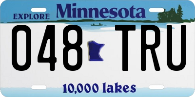 MN license plate 048TRU
