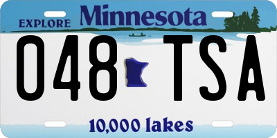 MN license plate 048TSA