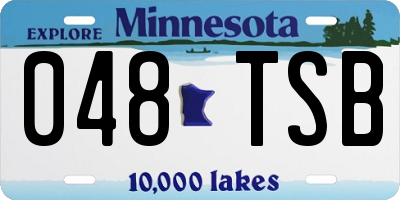 MN license plate 048TSB