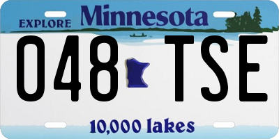 MN license plate 048TSE
