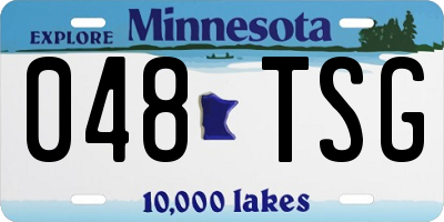 MN license plate 048TSG