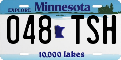 MN license plate 048TSH