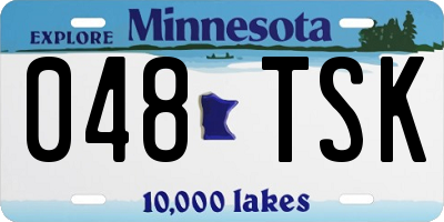 MN license plate 048TSK