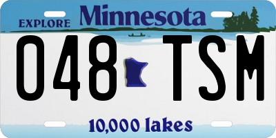 MN license plate 048TSM