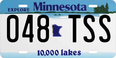 MN license plate 048TSS