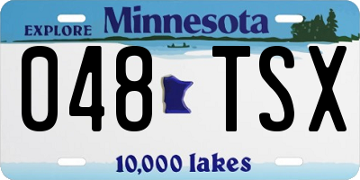 MN license plate 048TSX