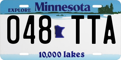 MN license plate 048TTA