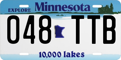 MN license plate 048TTB