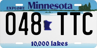 MN license plate 048TTC