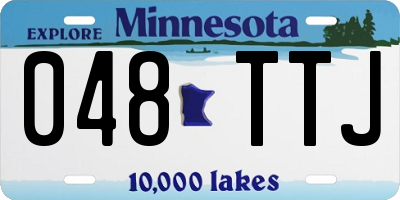 MN license plate 048TTJ