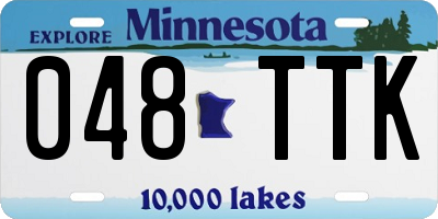 MN license plate 048TTK