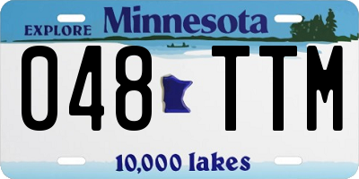 MN license plate 048TTM