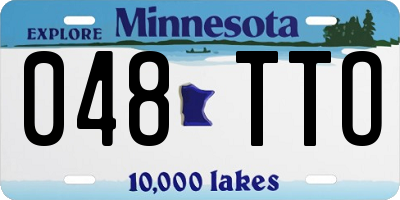 MN license plate 048TTO