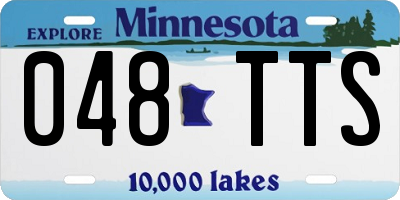 MN license plate 048TTS