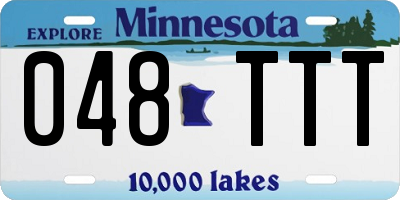 MN license plate 048TTT
