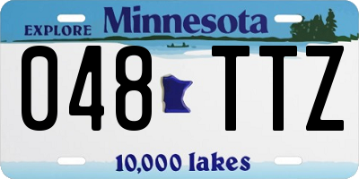MN license plate 048TTZ