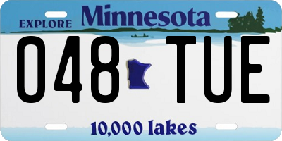 MN license plate 048TUE
