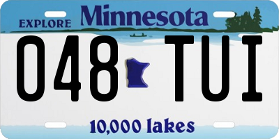 MN license plate 048TUI