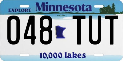 MN license plate 048TUT