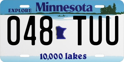 MN license plate 048TUU