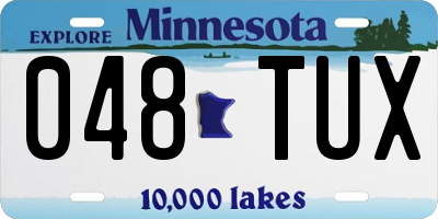 MN license plate 048TUX