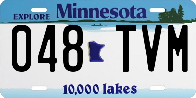 MN license plate 048TVM