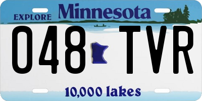 MN license plate 048TVR