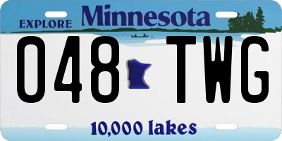 MN license plate 048TWG