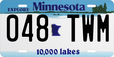 MN license plate 048TWM