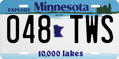 MN license plate 048TWS