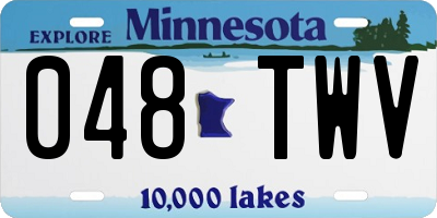 MN license plate 048TWV