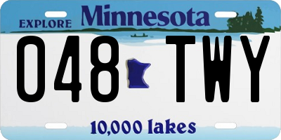 MN license plate 048TWY