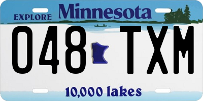 MN license plate 048TXM