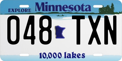 MN license plate 048TXN
