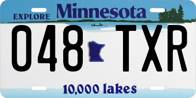 MN license plate 048TXR