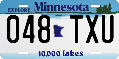 MN license plate 048TXU