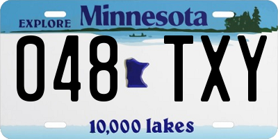 MN license plate 048TXY