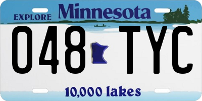 MN license plate 048TYC