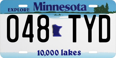 MN license plate 048TYD